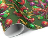 ~ Meerkleurige kerstcadeaus ~ Cadeaupapier (Rol Hoek)