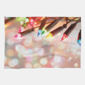 Meerkleurige kerstkeuken met twinkle theedoek (Horizontaal)