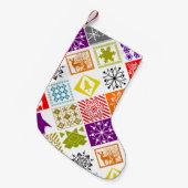 Meerkleurige Kerstmis Kleine Kerstsok (Voorkant (Hangend))