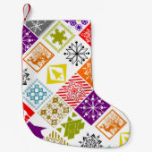 Meerkleurige Kerstmis Kleine Kerstsok (Voorkant)