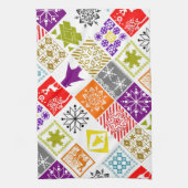 Meerkleurige Kerstmis Theedoek (Verticaal)