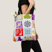 Meerkleurige Kerstmis Tote Bag (Dichtbij)