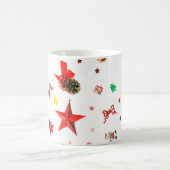 Meerkleurige kerstrode versieringen koffiemok (Center)