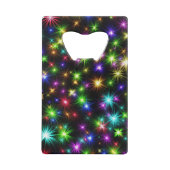 Meerkleurige Kerstster Stralen-57191 Creditkaart Flessenopener (Achterkant)