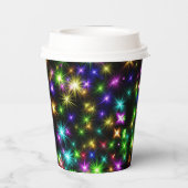 Meerkleurige Kerstster Stralen-57191 Papieren Bekers (Achterkant)