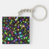 Meerkleurige Kerstster Stralen-57191 Sleutelhanger (Achterkant)
