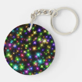 Meerkleurige Kerstster Stralen-57191 Sleutelhanger (Achterkant)
