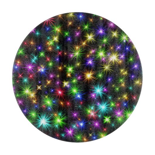 Meerkleurige Kerstster Stralen-57191 Snijplank (Voorkant)