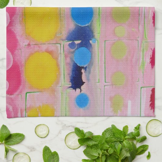 meerkleurige keukenhanddoek (Gevouwen)