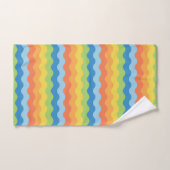Meerkleurige keukenset van Waves Pattern Bath Bad Handdoek (Handdoek)