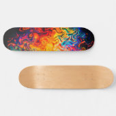 Meerkleurige kleuren van Abstracte verf in kleur  Persoonlijk Skateboard (Horizontaal)