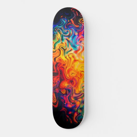 Meerkleurige kleuren van Abstracte verf in kleur  Persoonlijk Skateboard (Voorkant)