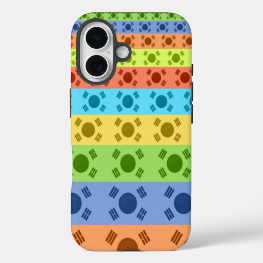Meerkleurige Koreaanse vlag Art Print Case-Mate iPhone Case (Achterkant)