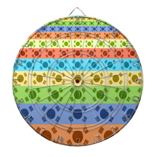 Meerkleurige Koreaanse vlag Art Print Dartbord (Voorkant)