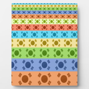 Meerkleurige Koreaanse vlag Art Print Fotoplaat