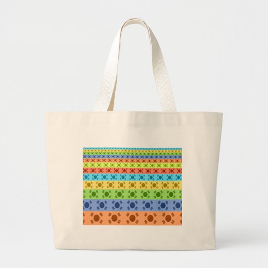 Meerkleurige Koreaanse vlag Art Print Grote Tote Bag (Voorkant)