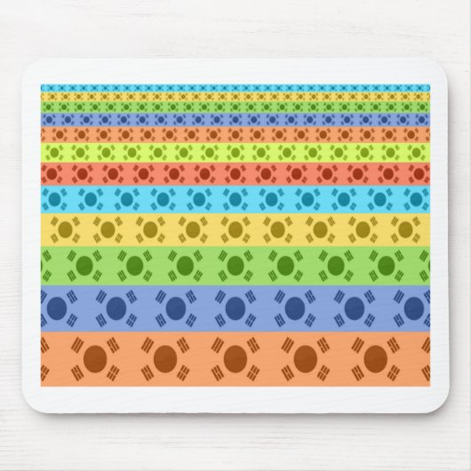 Meerkleurige Koreaanse vlag Art Print Muismat (Voorkant)