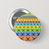 Meerkleurige Koreaanse vlag Art Print Ronde Button 5,7 Cm (Voorkant /achterkant)