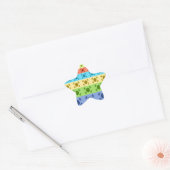 Meerkleurige Koreaanse vlag Art Print Ster Sticker (Envelop)