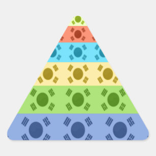 Meerkleurige Koreaanse vlag Art Print Sticker