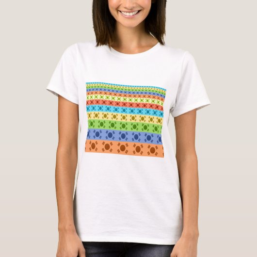 Meerkleurige Koreaanse vlag Art Print T-shirt (Voorkant)