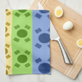 Meerkleurige Koreaanse vlag Art Print Theedoek (Quarter Fold)