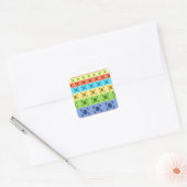 Meerkleurige Koreaanse vlag Art Print Vierkante Sticker (Envelop)
