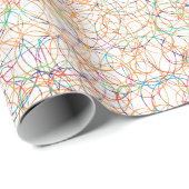 Meerkleurige kriebels cadeaupapier (Rol Hoek)