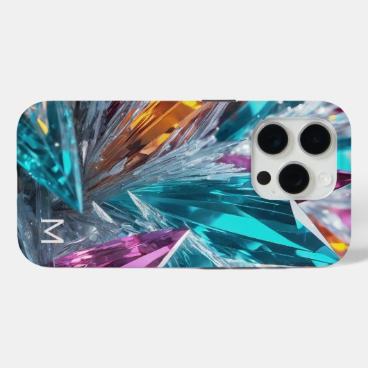 Meerkleurige kristallen Case-Mate iPhone case (Achterkant (horizontaal))