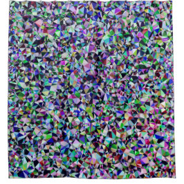 Meerkleurige kristallen douchegordijn