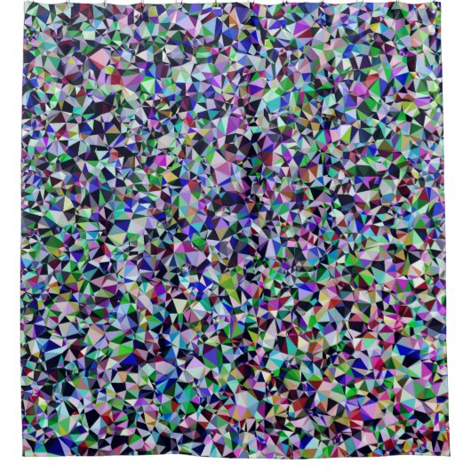 Meerkleurige kristallen douchegordijn (Voorkant)