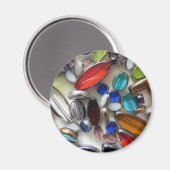 Meerkleurige kristallen kralen magneet (Voorkant / Achterkant)