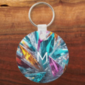 Meerkleurige kristallen sleutelhanger (Voorkant)