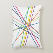 Meerkleurige kruisende lijnen accent kussen (Voorkant(Verticaal))
