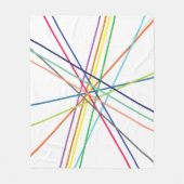 Meerkleurige kruisende lijnen fleece deken (Voorkant)