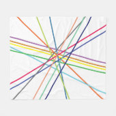 Meerkleurige kruisende lijnen fleece deken (Voorkant (Horizontaal))