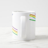 Meerkleurige kruisende lijnen grote koffiekop (Achterkant)