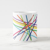 Meerkleurige kruisende lijnen grote koffiekop (Voorkant)