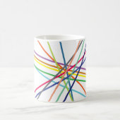 Meerkleurige kruisende lijnen koffiemok (Center)
