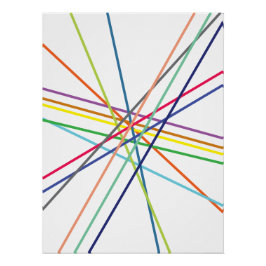 Meerkleurige kruisende lijnen perfect poster