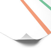 Meerkleurige kruisende lijnen perfect poster (Hoek)