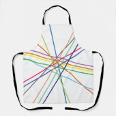 Meerkleurige kruisende lijnen schort (Voorkant)