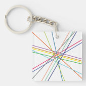 Meerkleurige kruisende lijnen sleutelhanger (Voorkant)