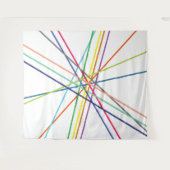 Meerkleurige kruisende lijnen wandkleed (Voorkant (horizontaal))