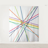 Meerkleurige kruisende lijnen wandkleed (Voorkant)