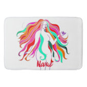 Meerkleurige, langharige godin Thunder_Cove Badmat (Voorkant)