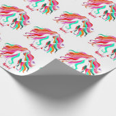 Meerkleurige, langharige godin Thunder_Cove Cadeaupapier (Hoek)