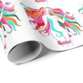 Meerkleurige, langharige godin Thunder_Cove Cadeaupapier (Rol Hoek)