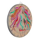 Meerkleurige, langharige godin Thunder_Cove Dartbord (Voorkant Links)