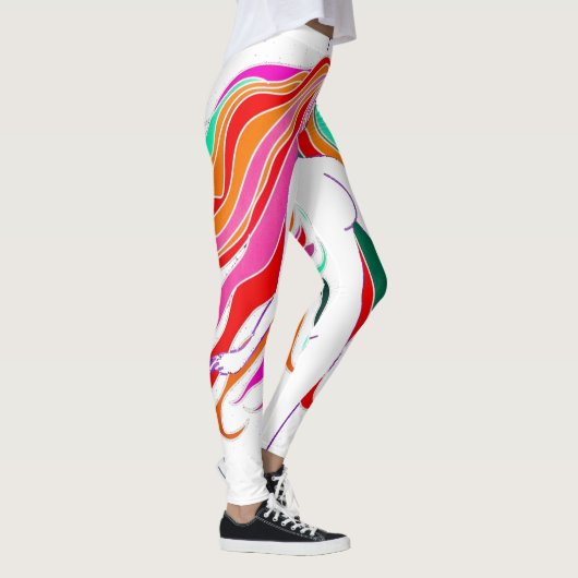 Meerkleurige, langharige godin Thunder_Cove Leggings (Rechts)